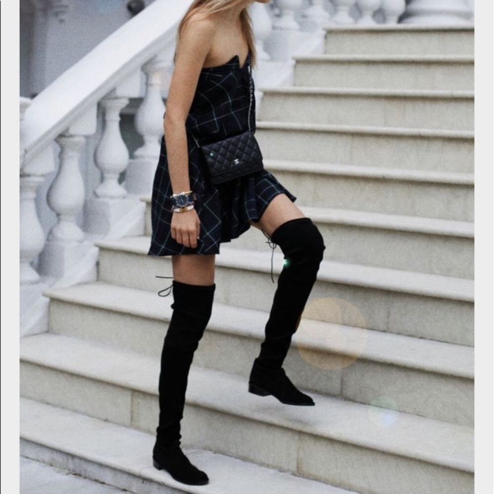 Stuart Weitzman Lowland Black Over the Knee boot
